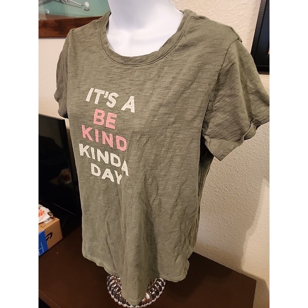 Old Navy EveryWear Slub-Knit Tee M It’s A Be Kind Kinda Day Graphic T-Shirt M - Picture 2 of 6